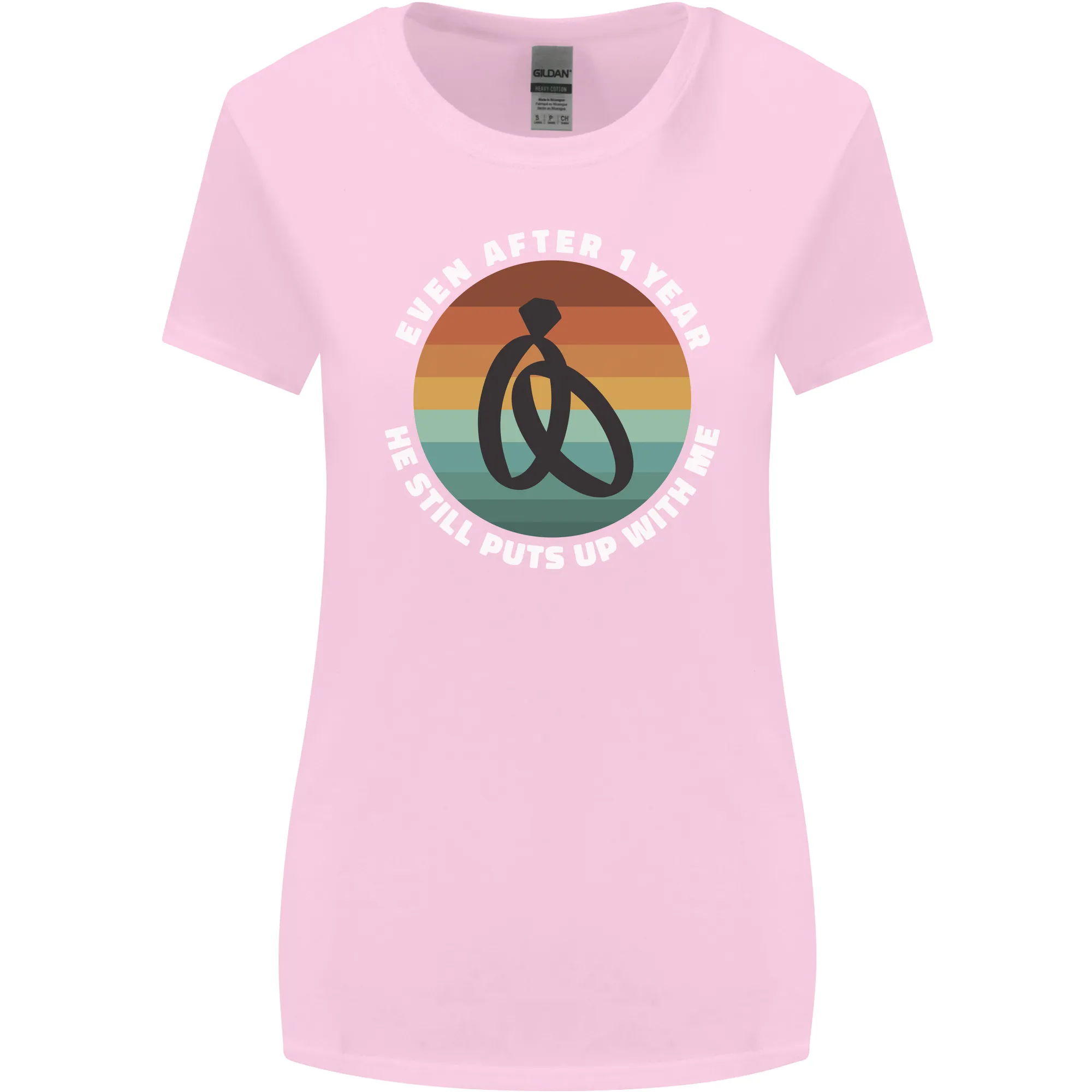 1 Year Wedding Anniversary 1st Marriage Womens Wider Cut T-Shirt