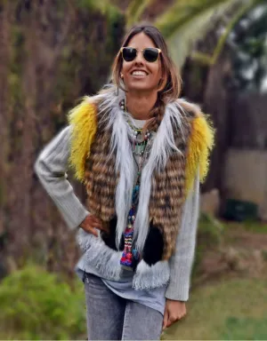 Fur Vest w/ Multi Color Fur Combo