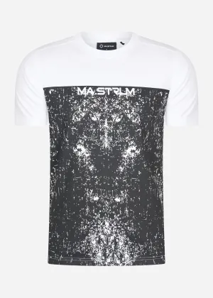 Half body print tee - optic white