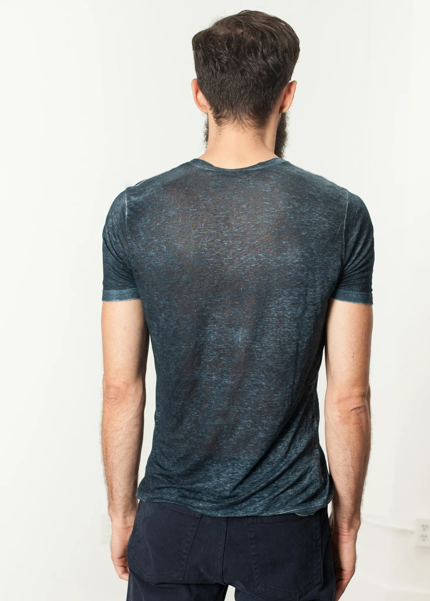Melange T-Shirt in Navy/Black -UEB