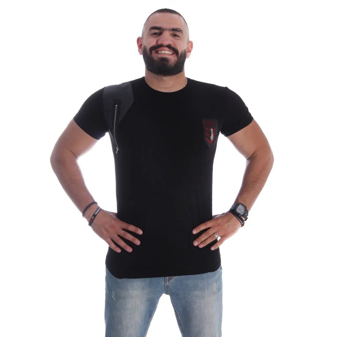 Men T-shirt- black / made in Turkey -3336