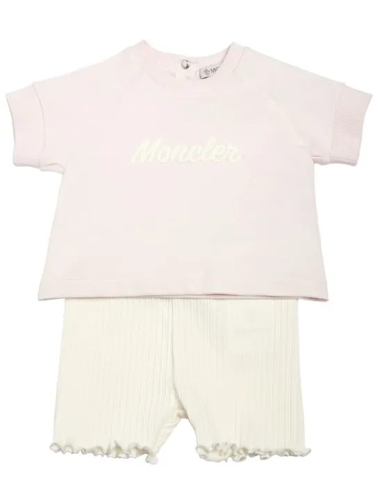 Moncler   Stretch cotton blend t-shirt &amp; shorts 