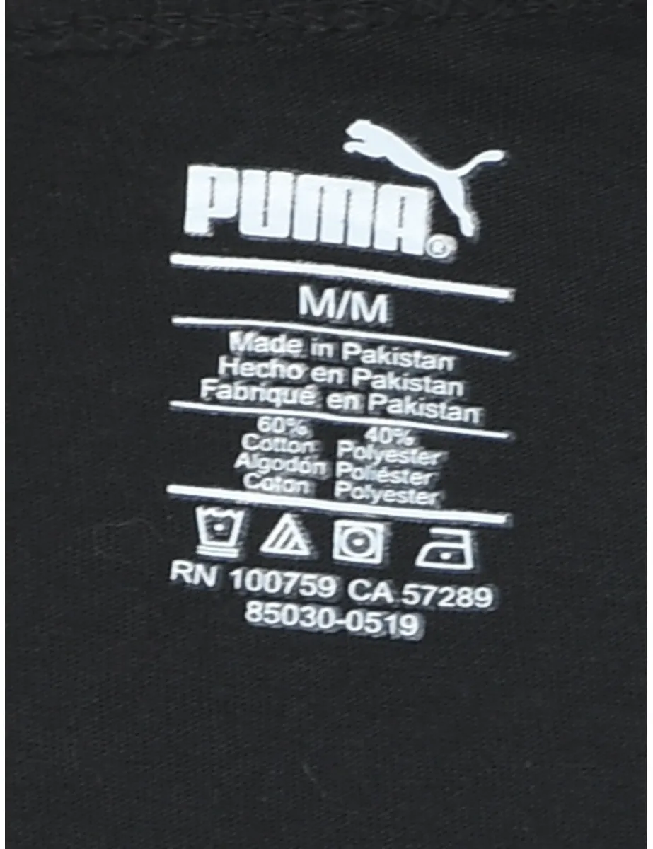 Puma Classic Black Plain T-shirt - M